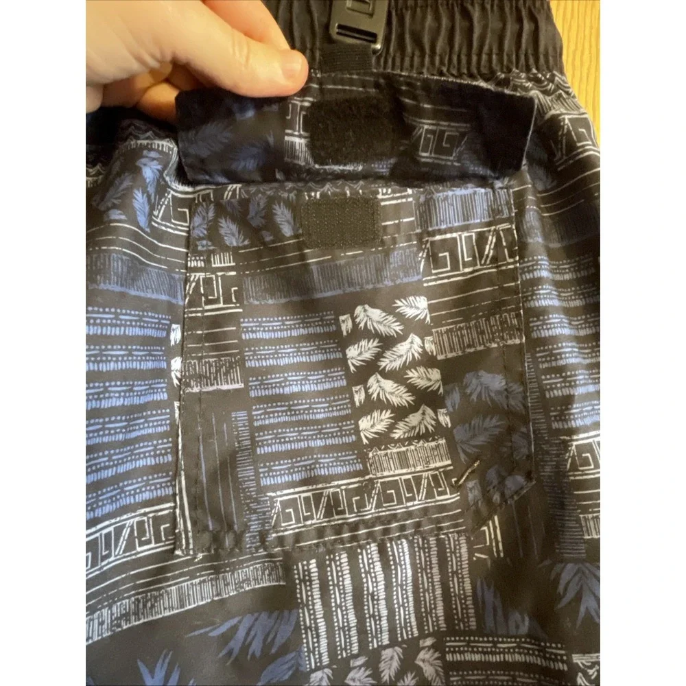 Kirkland Signature Men's Swim Short (Navy Patchwork Size XL) Swim‎ Trunks